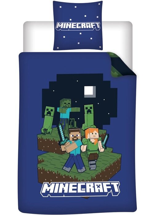 Minecraft Bettbezug Fight 140 x 200 + 65 x 65 cm Polycotton