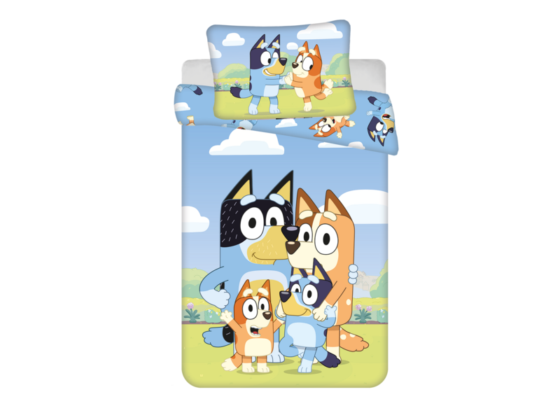 Bluey Baby/Toddler duvet cover Joy - 135 x 100 + 40 x 60 cm - Cotton