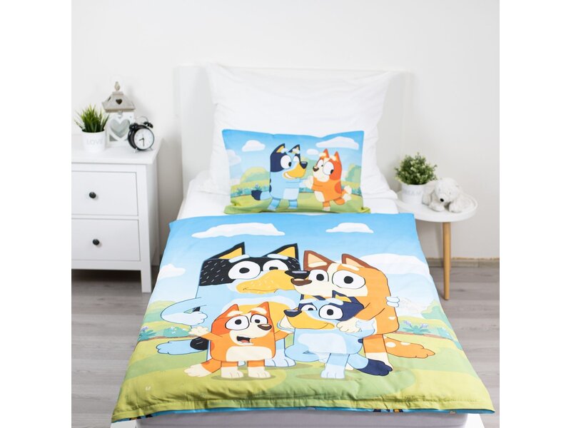 Bluey Baby/Toddler duvet cover Joy - 135 x 100 + 40 x 60 cm - Cotton
