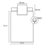 Unicorn Academy Sternen-Bettbezug – 140 x 200 + 63 x 63 cm – Baumwolle