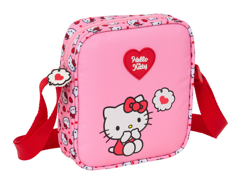 Hello Kitty Mini sac bandoulière Love - 18 x 16 x 4 cm - Polyester