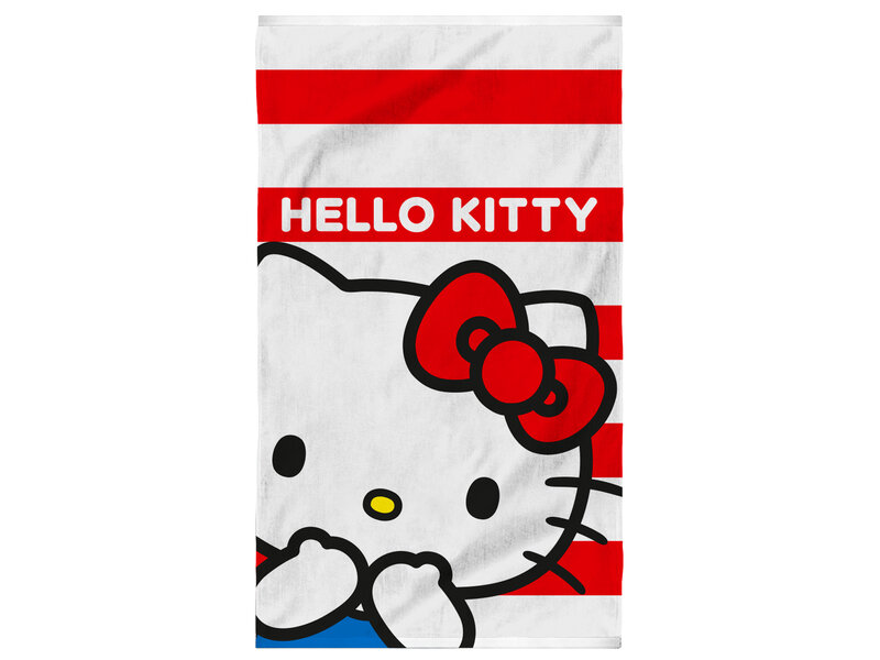Hello Kitty Serviette de plage rouge - 70 x 120 cm - Coton