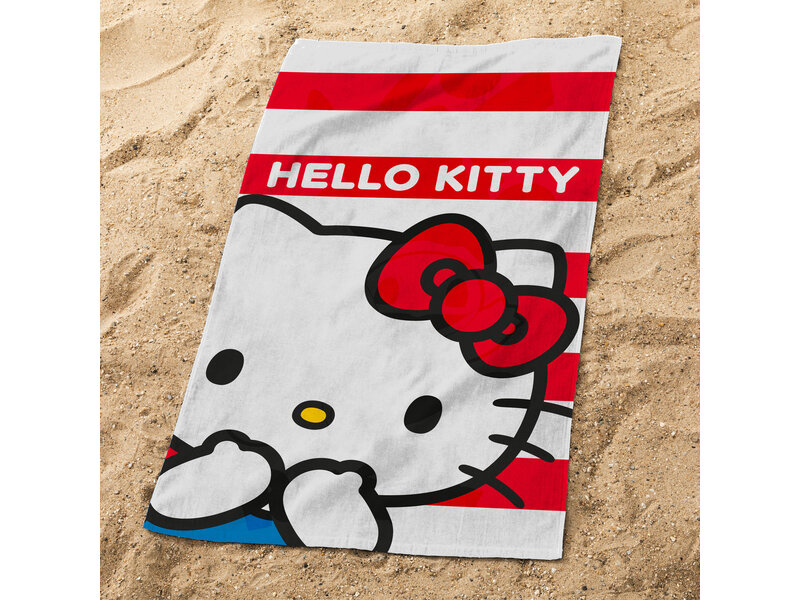 Hello Kitty Rotes Strandtuch – 70 x 120 cm – Baumwolle