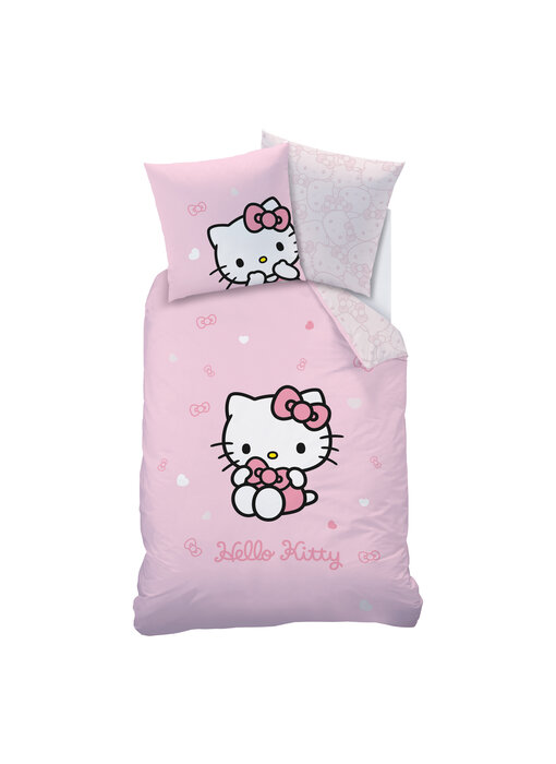 Hello Kitty Dekbedovertrek Cute 140 x 200 + 63 x 63 cm Katoen