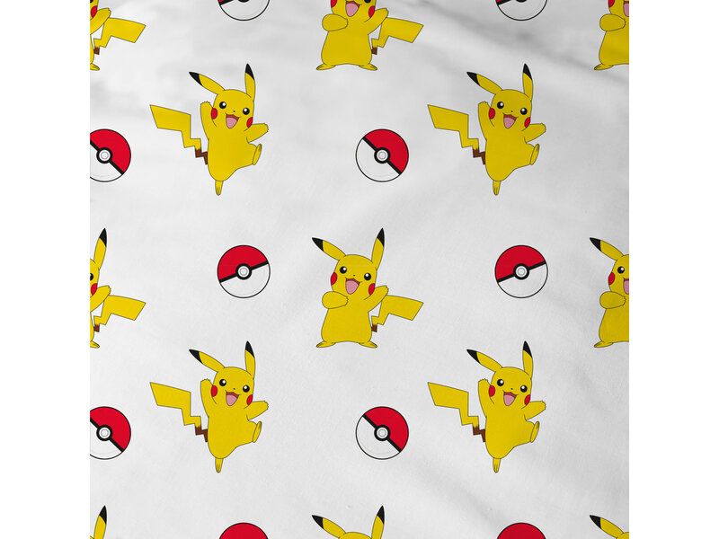Pokémon Housse de couette Pokéball - 140 x 200 + 63 x 63 cm - Coton