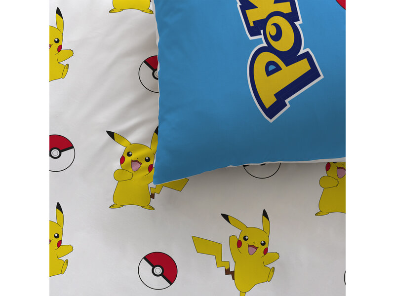 Pokémon Pokeball Duvet Cover - 140 x 200 + 63 x 63 cm - Cotton