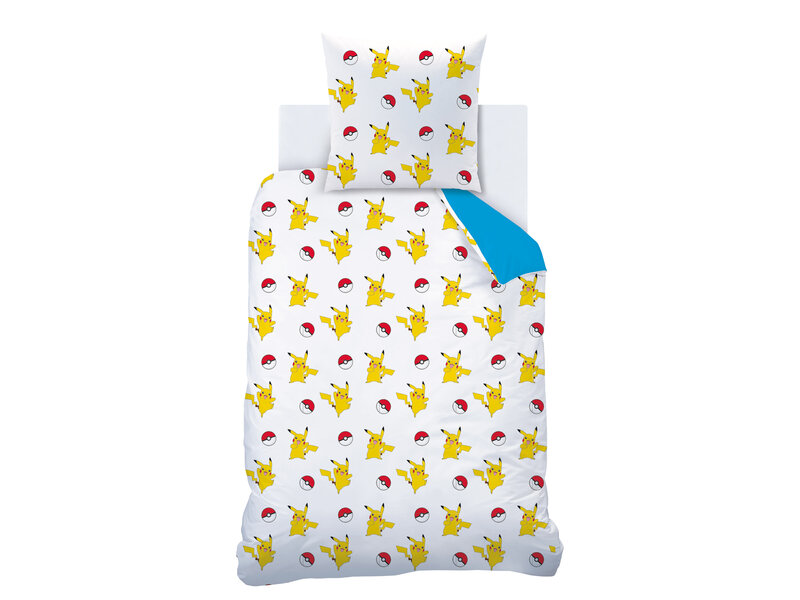 Pokémon Housse de couette Pokéball - 140 x 200 + 63 x 63 cm - Coton