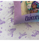 Unicorn Academy Housse de couette à motifs étoiles - 140 x 200 + 63 x 63 cm - Coton