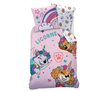 PAW Patrol Housse de couette licorne 140x200 + 63x63