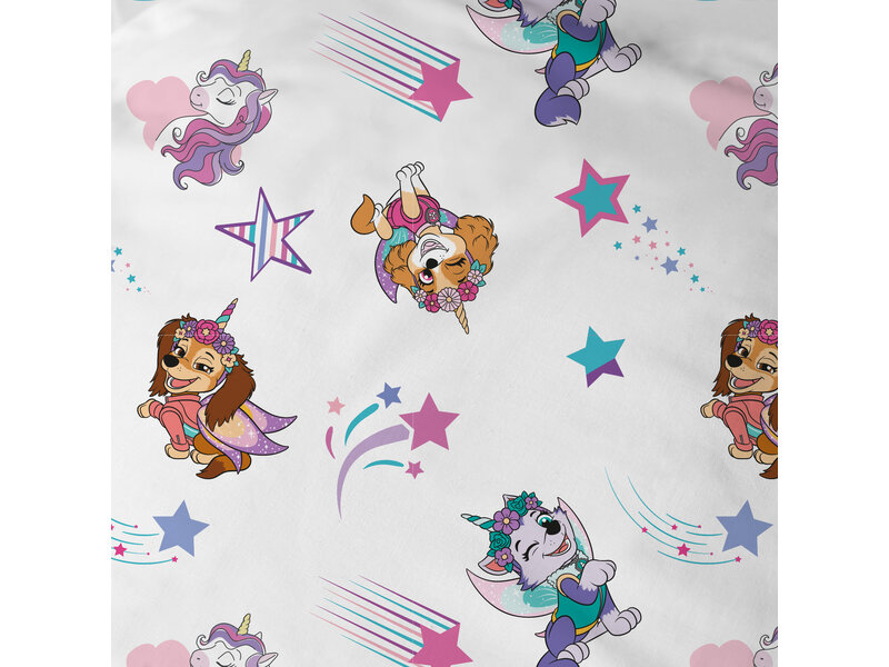 PAW Patrol Einhorn-Bettbezug – 140 x 200 + 63 x 63 cm – Baumwolle