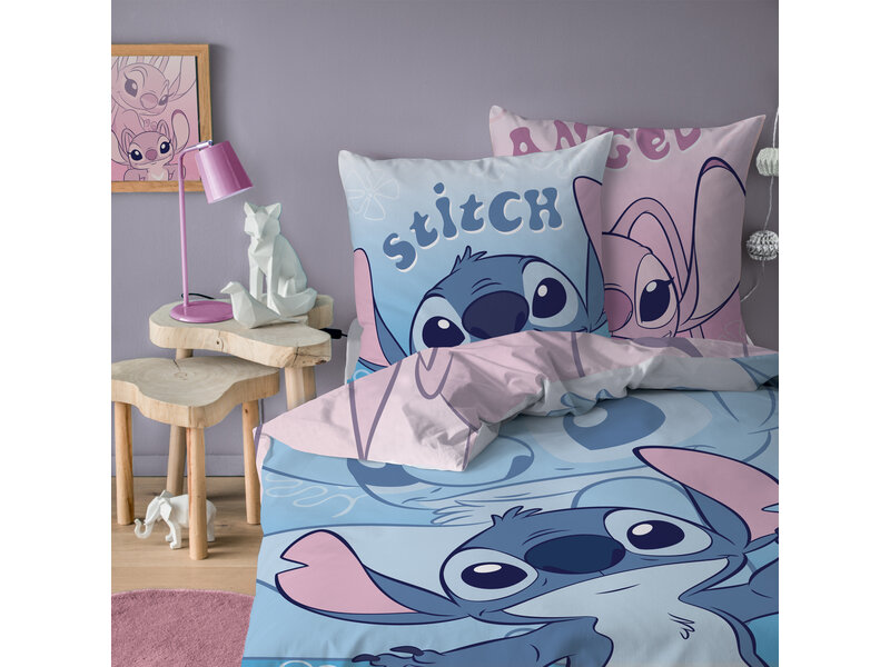 Disney Lilo & Stitch Magic Duo Duvet Cover - 140 x 200 + 63 x 63 cm - Cotton