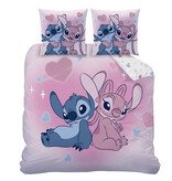 Disney Lilo & Stitch Housse de couette Bisous 240 x 220 cm + 2 x 63 x 63 cm - Coton