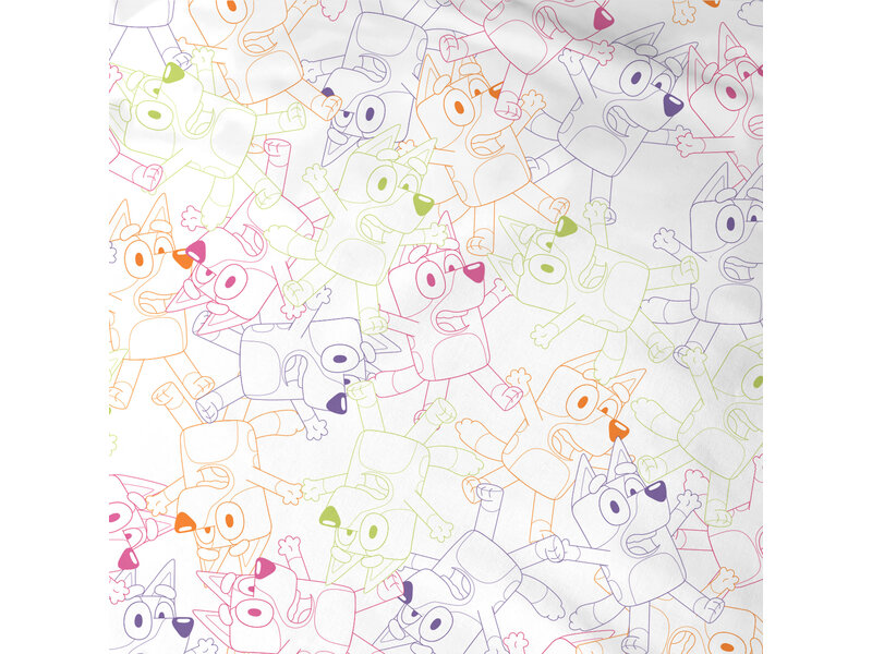 Bluey Housse de couette colorée - 140 x 200 + 63 x 63 cm - Coton