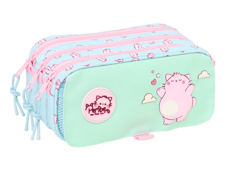 Pembe Federmäppchen The Pink Cat – 21,5 x 10 x 8 cm – Polyester