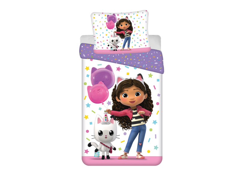 Gabby's poppenhuis Housse de couette Confetti - 140 x 200 cm / 70 x 90 cm - Coton