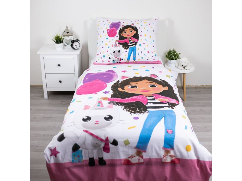 Gabby's poppenhuis Konfetti-Bettbezug – 140 x 200 cm / 70 x 90 cm – Baumwolle