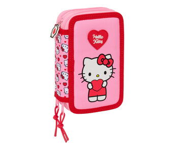 Hello Kitty Trousse à crayons remplie « Love » (37 pièces) 19,5 x 12,5 x 5,5 cm Polyester
