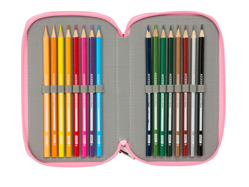 Hello Kitty Filled Pencil Case Love - 37 pieces - 19.5 x 12.5 x 5.5 cm - Polyester