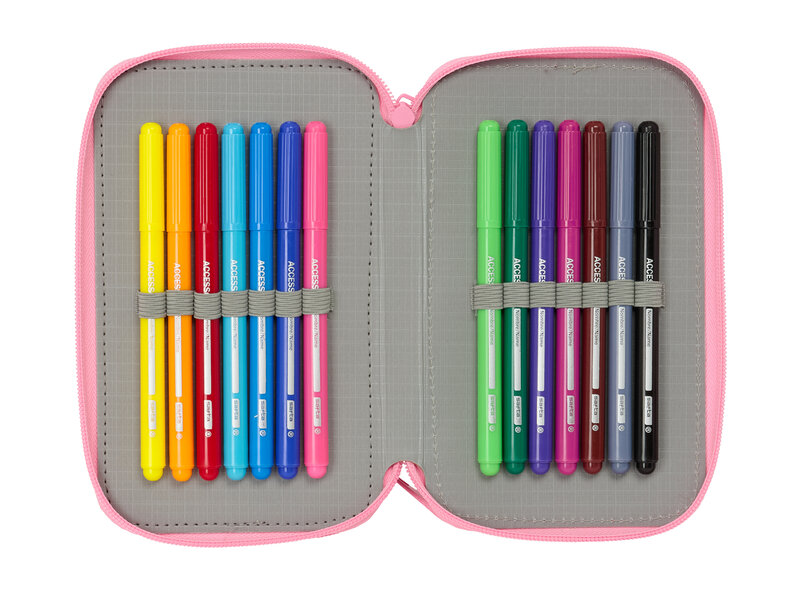 Hello Kitty Filled Pencil Case Love - 37 pieces - 19.5 x 12.5 x 5.5 cm - Polyester