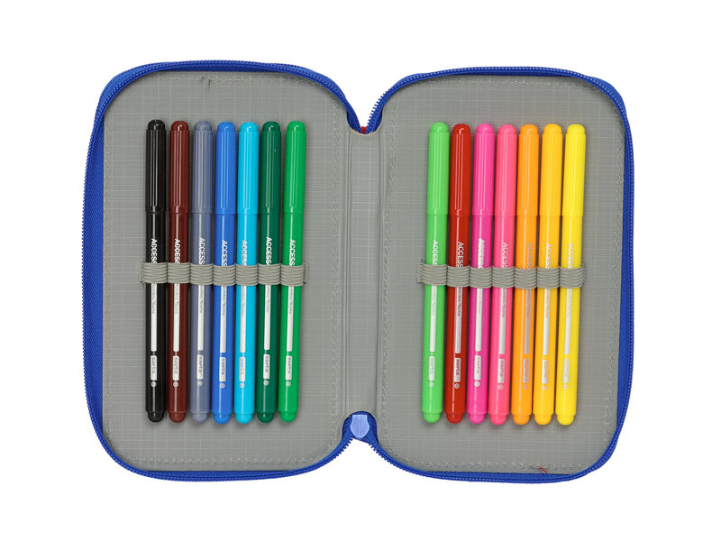 Disney Cars Trousse à crayons Hit the Road (29 pièces) - 19,5 x 12,5 x 4 cm - Polyester