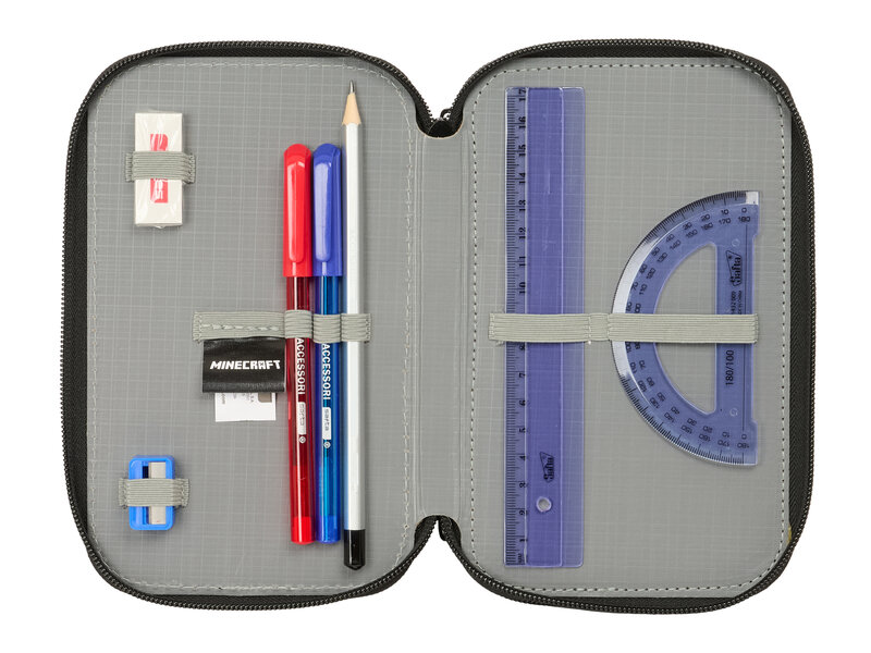 Minecraft Gevuld etui - 37 stuks - 19,5 x 12,5 x 5,5 cm - Polyester