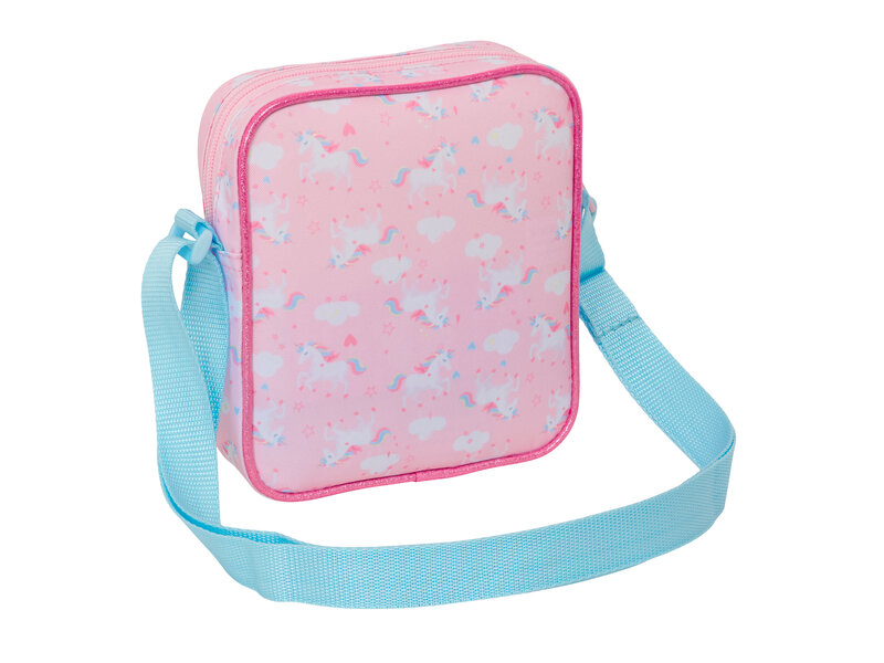 GLOWLAB Mini sac bandoulière licorne - 18 x 16 x 4 cm - Polyester