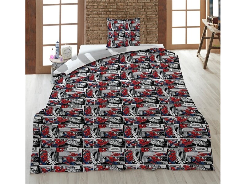 SpiderMan Bettbezug Protector – 140 x 200 cm – 65 x 65 cm – Baumwollmischgewebe