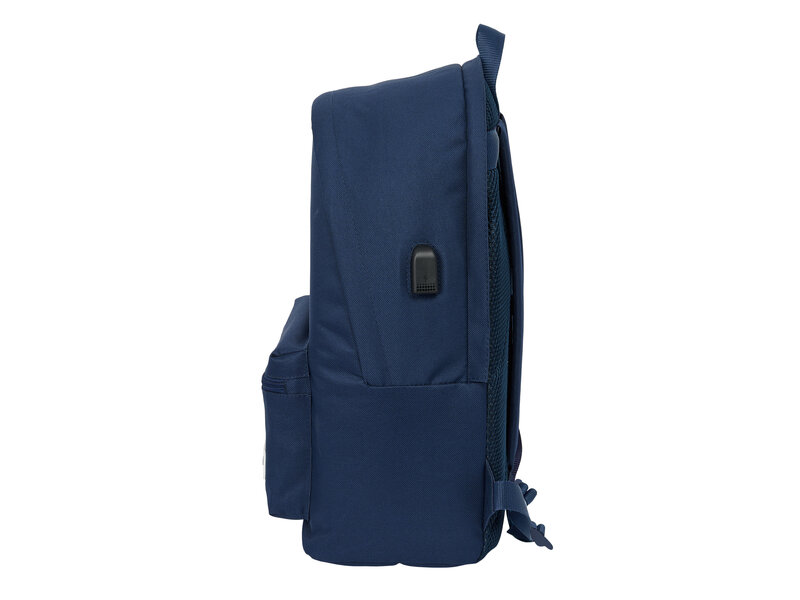 Real Madrid Backpack 15.6" LAPTOP+USB - 44 x 31 x 18 cm - Polyester