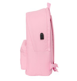 Real Madrid Backpack 15.6" LAPTOP+USB - 44 x 31 x 18 cm - Pink - Polyester