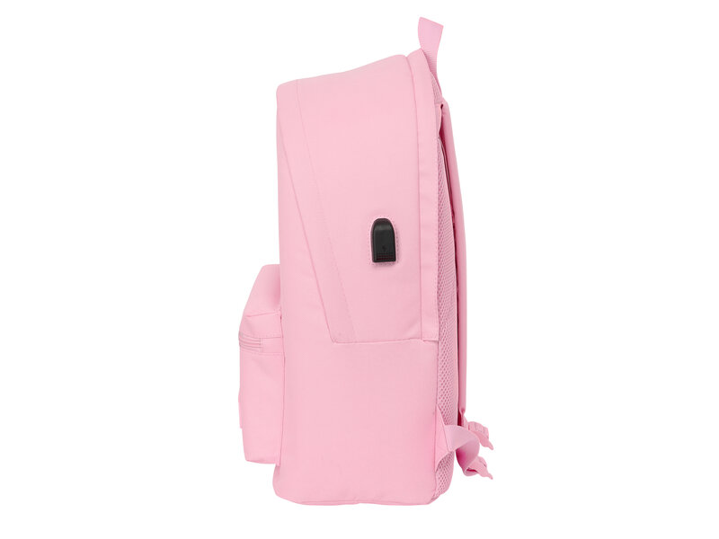 Real Madrid Rucksack für 15,6"-Laptop + USB – 44 x 31 x 18 cm – Rosa – Polyester