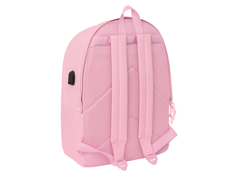 Real Madrid Rucksack für 15,6"-Laptop + USB – 44 x 31 x 18 cm – Rosa – Polyester