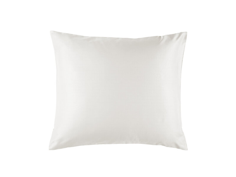 De Witte Lietaer Taie d'oreiller Olivia blanc cassé - 60 x 70 cm - Blanc - Satin de coton