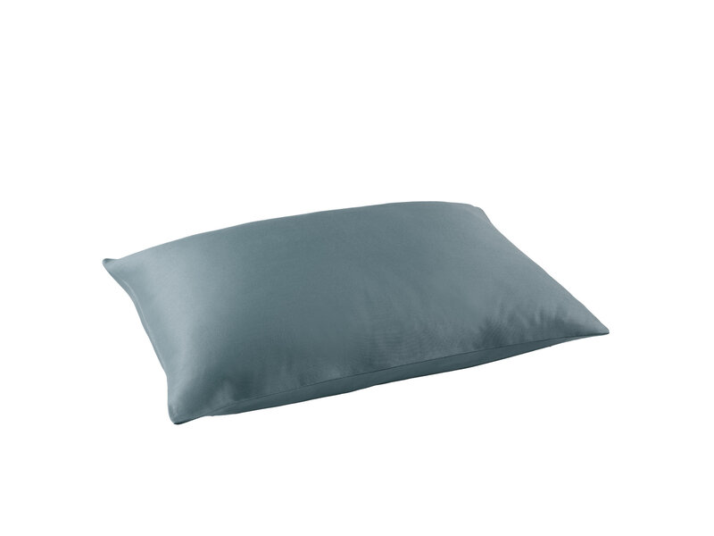 De Witte Lietaer Taie d'oreiller Olivia Arctic - 50 x 70 cm - Bleue - Satin de coton