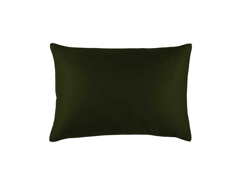 De Witte Lietaer Olivia Khaki Pillowcase - 50 x 70 cm - Green - Cotton Satin