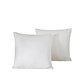 Lot de 2 taies d'oreiller Olivia blanc cassé 40 x 40 cm en satin de coton