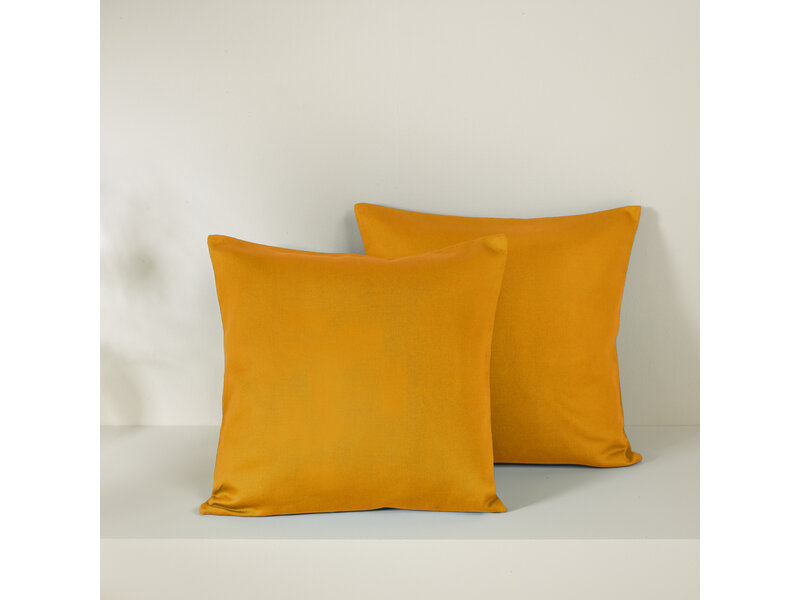 De Witte Lietaer Olivia Copper Pillowcase Set - 2 pieces - 40 x 40 cm - Orange - Cotton Satin