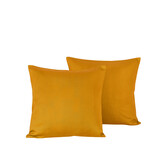 De Witte Lietaer Set Kussenslopen Olivia Copper - 2 stuks - 40 x 40 cm - Oranje - Katoen Satijn