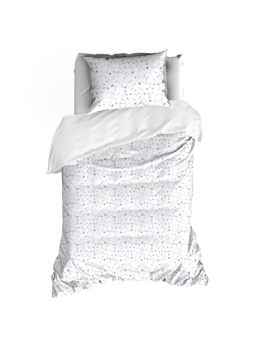 De Witte Lietaer Dekbedovertrek Lilia Porcelain 140 x 200/220 + 60 x 70 cm Katoen Percal