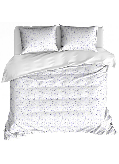 De Witte Lietaer Housse de couette Lilia Porcelaine 240 x 220 cm + (2) housses de couette 60 x 70 cm en percale de coton