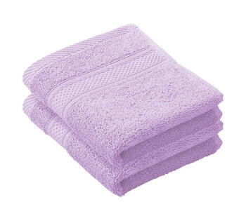 De Witte Lietaer Lot de 2 serviettes de bain Stéphanie Lilas 70 x 140 cm en coton