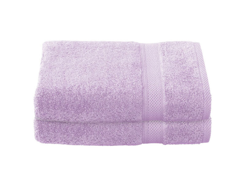 De Witte Lietaer Stephanie Bath Towel - Set of 2 - 70 x 140 cm - Lilac - Cotton