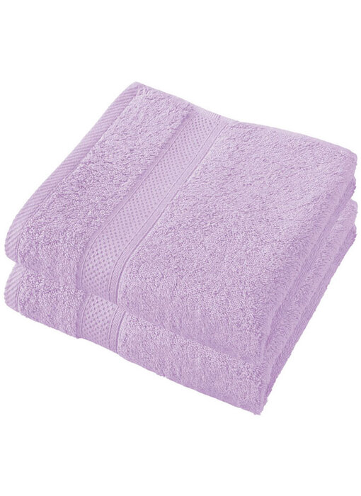 De Witte Lietaer Lot de 2 serviettes Stéphanie Lilas 50 x 100 cm en coton