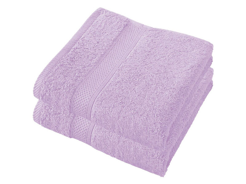 De Witte Lietaer Serviette Stéphanie - Lot de 2 - 50 x 100 cm - Lilas - Coton