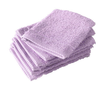 De Witte Lietaer Gants de toilette Helene Lilas, lot de 6, en coton