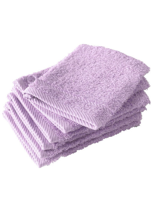 De Witte Lietaer Washandjes Helene Lila 6 stuks Katoen