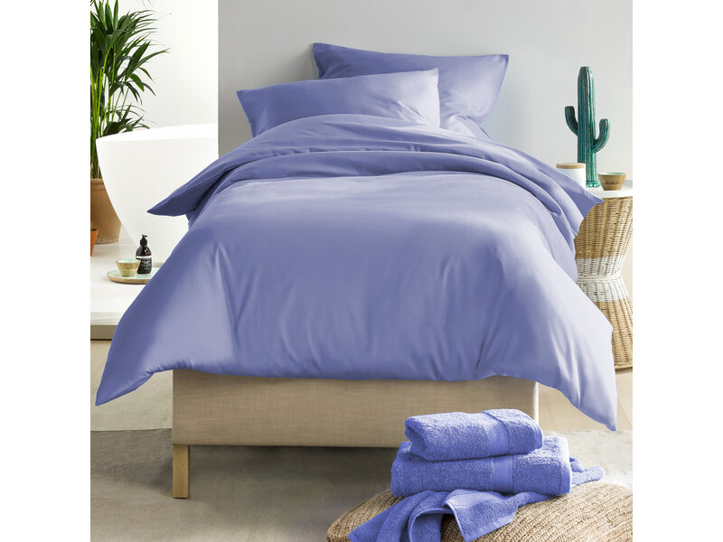 De Witte Lietaer Dekbedovertrek Olivia Sky Blue - 140 x 200/220 cm - Katoen Satijn