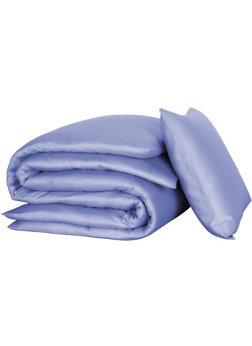 De Witte Lietaer Dekbedovertrek Olivia Sky Blue  140 x 200/220 cm Katoen Satijn