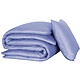 Housse de couette Olivia bleu ciel 140 x 200/220 cm en satin de coton