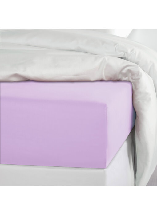 De Witte Lietaer Hoeslaken Olivia Lila 90 x 200/220 Katoen Satijn