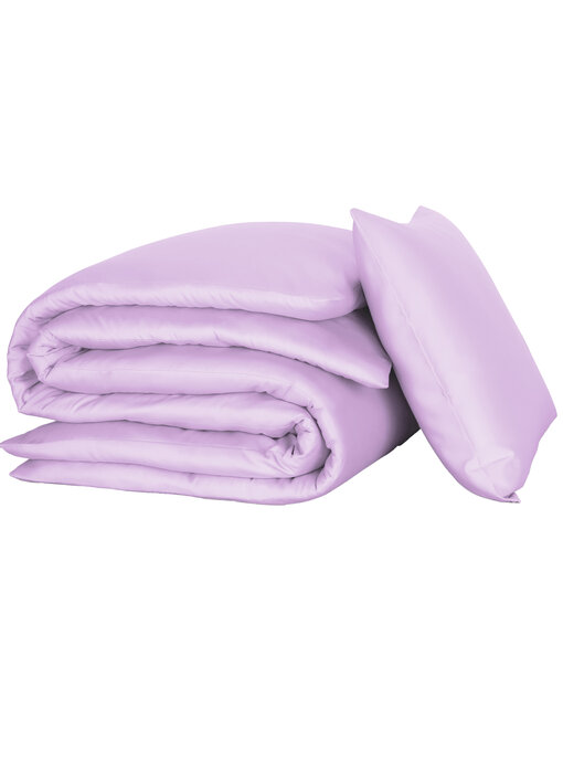De Witte Lietaer Housse de couette Olivia Lilas 140 x 200/220 cm en satin de coton